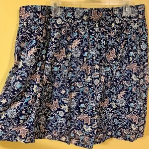 Old Navy Blue Floral Mini-Skirt